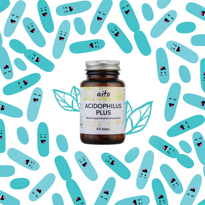 Aito Acidophilus Plus – tehokas maitohappobakteerituote aikuisille ja lapsille
