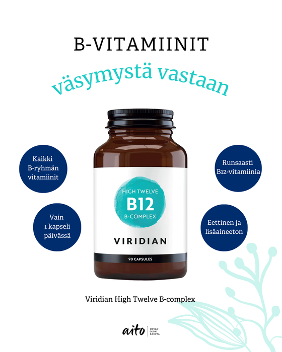 Viridian High Twelve B-complex 90 kaps