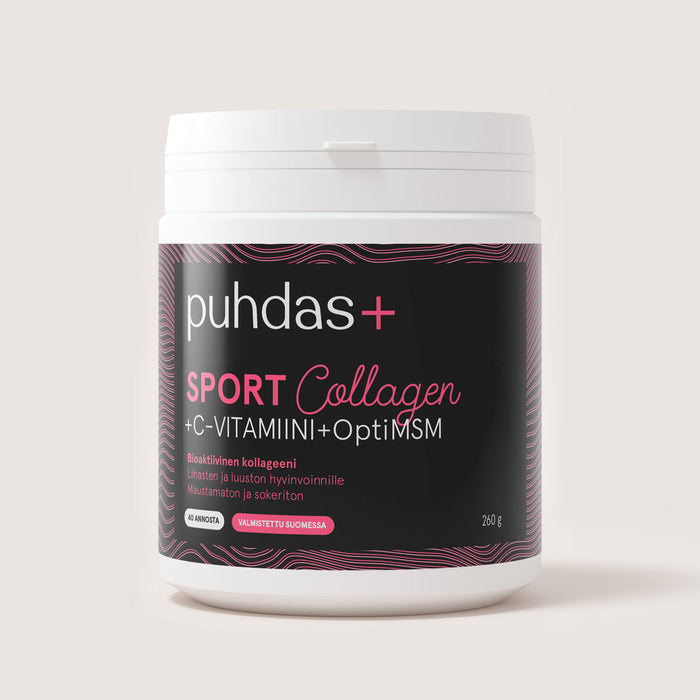 Puhdas+ Sport collagen & C-vitamiini & OptiMSM 260g