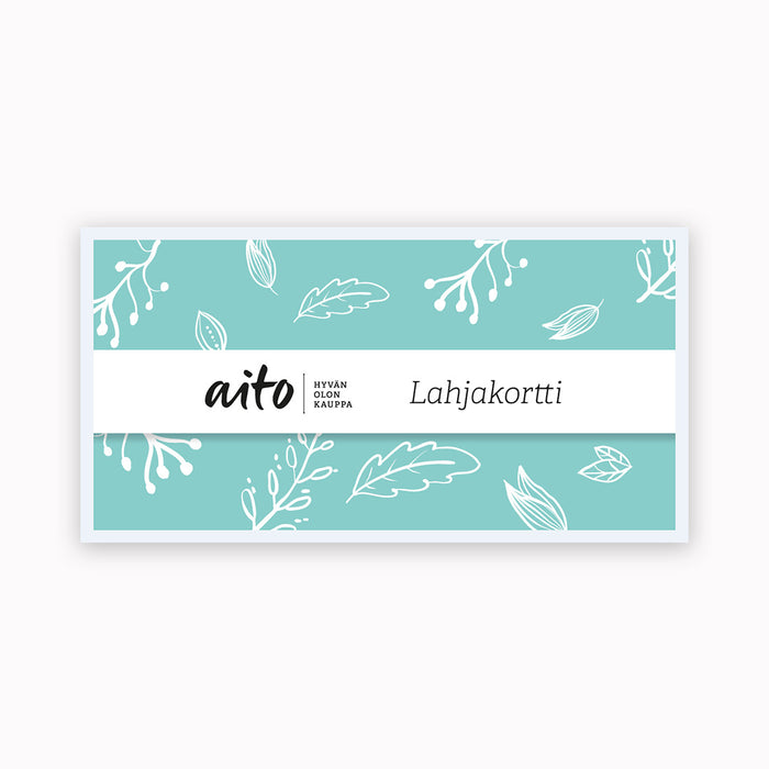 AITO hyvän olon verkkokaupan lahjakortti