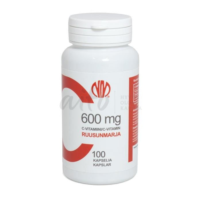 C 600Mg Ruusunmarja 100 Kaps - Natura Media Misc